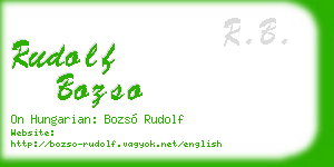 rudolf bozso business card
